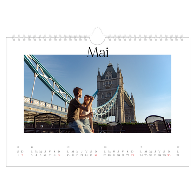 Calendrier photo A4 — Mon carnet de voyage [Mai]
