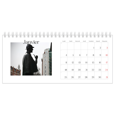 Calendrier de bureau — Mon carnet de voyage [Janvier]