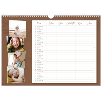 Calendrier photo A3 — Agenda terre à terre - Famille de 5 [couverture]