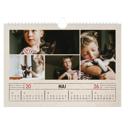 Calendrier photo A4 — Craft effet tampon [couverture]