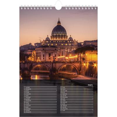 Calendrier photo A4 (20 x 30 cm) — Panorama [Mars]