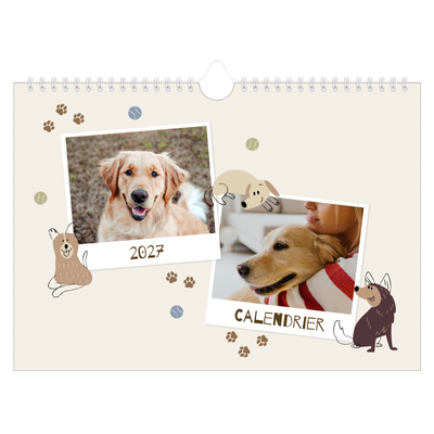 Calendrier photo A4 — Chiot joueur [couverture]