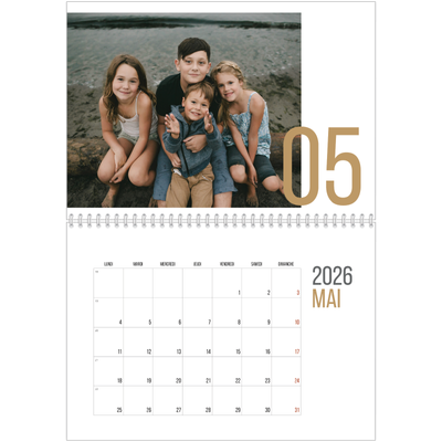 Calendrier photo A4 double (30 x 40 cm) — Numéros mensuels [couverture]