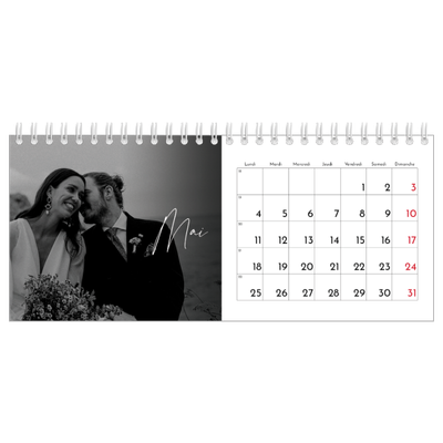 Calendrier de bureau — Écriture élégante [couverture]