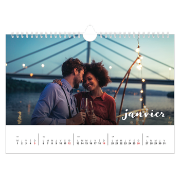 Calendrier photo A4 — Superposition pinceau