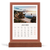 Calendrier de bureau support bois - portrait  — Couleurs classiques [Janvier]
