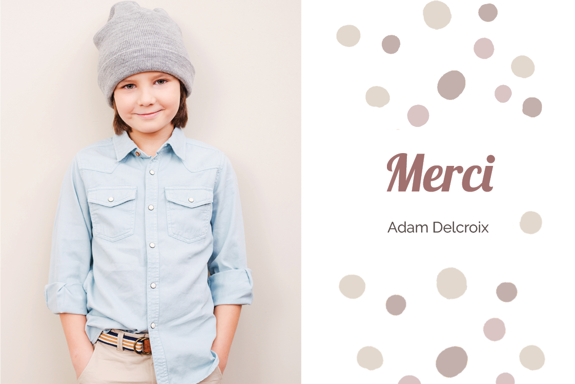 Carte de remerciement — Spots à main levée