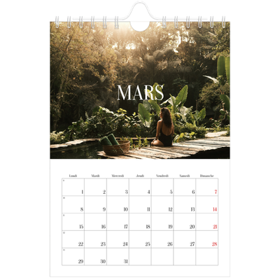 Calendrier photo A5 — Évasion sans fin [Mars]