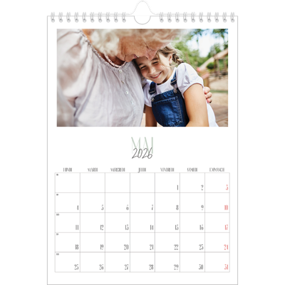Calendrier photo A4 (20 x 30 cm) — Mix de typographies [couverture]