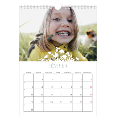 Calendrier photo A4 (20 x 30 cm) — Invitation champêtre [Février]