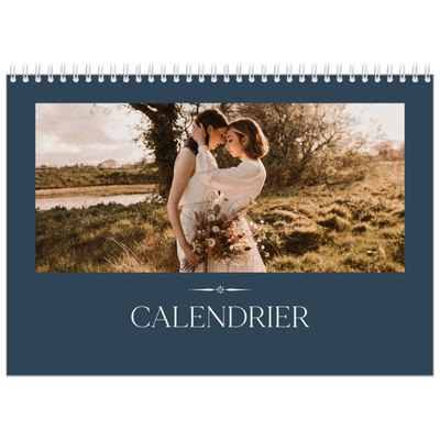 Calendrier photo A4 double (30 x 40 cm) — Ardoise et sérifs [couverture]