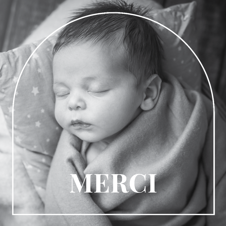 Carte de remerciement — Lettre élégante