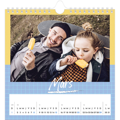 Calendriers annuels carré — Papier peint acidulé [Mars]