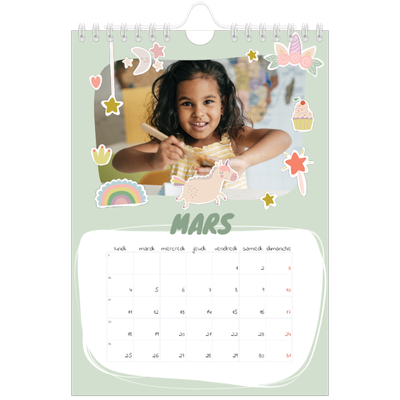 Calendrier photo A5 — Licorne magique [Mars]