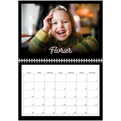 Calendrier photo A4 double (30 x 40 cm) — Diapositive [Février]