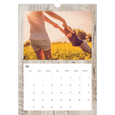 Calendrier photo A4 (20 x 30 cm) — Rustique [couverture]