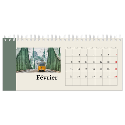Calendrier de bureau — Vues du monde [Février]