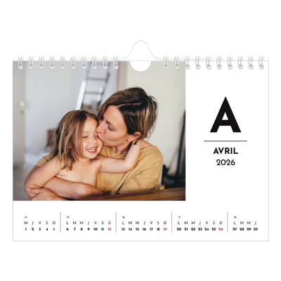 Calendrier photo A5 — Projecteur sur les lettres [Avril]