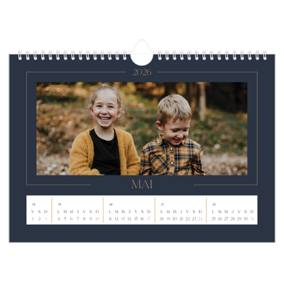 Calendrier photo A4 — Bleu de Prusse [couverture]