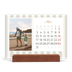 Calendrier de bureau support bois - paysage   — Lettrages et rayures [Mars]