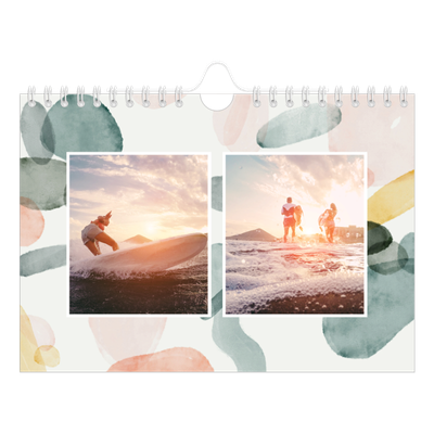Calendrier photo A5 — Pluie d'aquarelle [couverture]