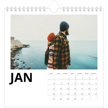 Calendrier photo carré — Espace blanc