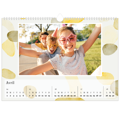 Calendrier photo A3 — Pluie d'aquarelle [Avril]