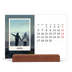 Calendrier de bureau support bois - paysage   — L'édition portrait [Avril]