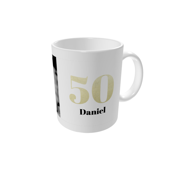 Mug personnalisé — Larges numéros brillants 50