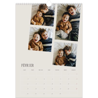 A3 Calendrier annuel — Souvenirs en mouvement [Février]