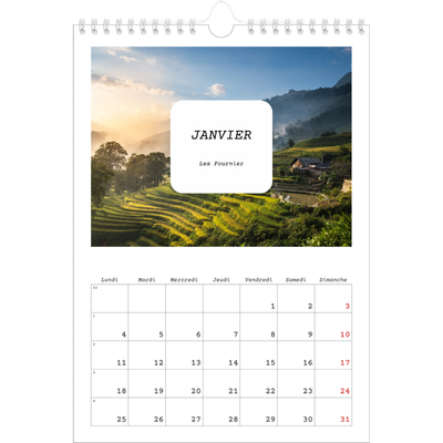 Calendrier photo A4 (20 x 30 cm) — Toute l'histoire [Janvier]