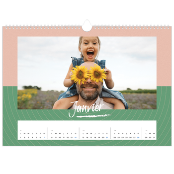 Calendrier photo A3 — Papier peint acidulé