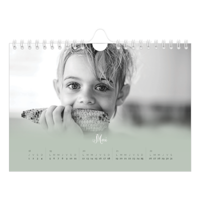 Calendrier photo A5 — Fondu argile [couverture]