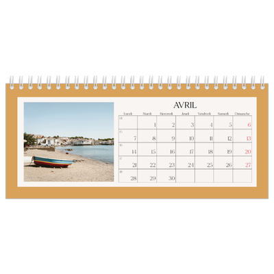 Calendrier de bureau — Couleurs classiques [Avril]