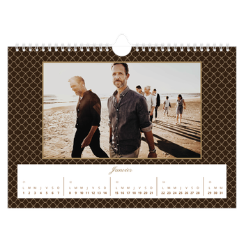 Calendrier photo A4 — Noir et blanc vintage