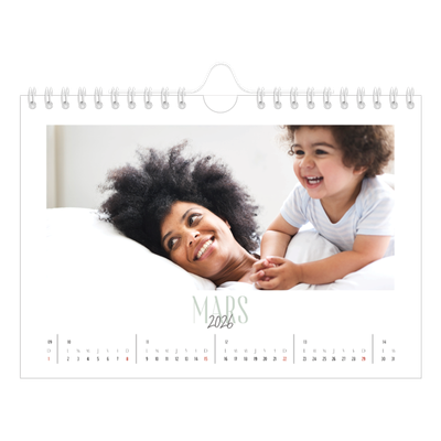 Calendrier photo A5 — Mix de typographies [Mars]