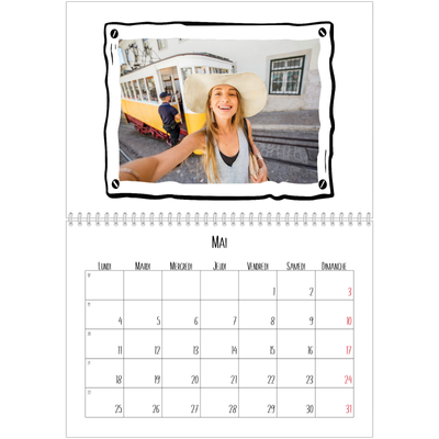 Calendrier photo A4 double (30 x 40 cm) — Instants d'album photo [couverture]