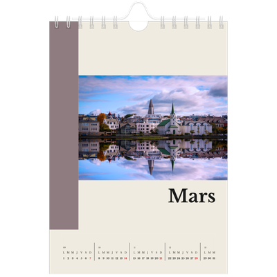 Calendrier photo A5 — Vues du monde [Mars]