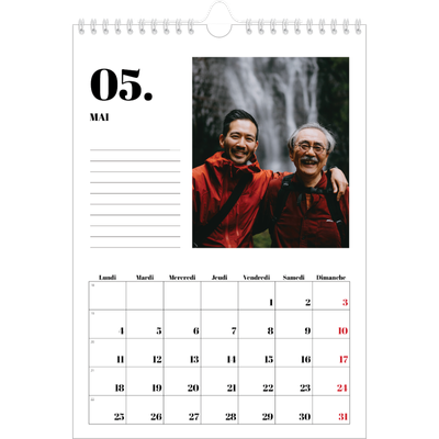 Calendrier photo A4 (20 x 30 cm) — Sérif et moments [couverture]