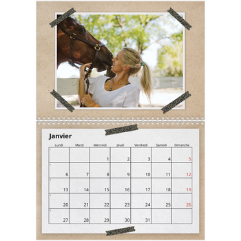 Calendrier photo A4 double — Scrapbooking