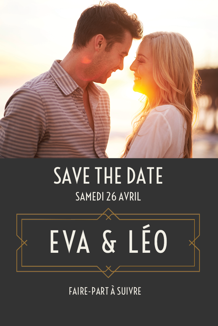 Save the date — Plaque Gatsby