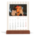 Calendrier de bureau support bois - portrait  — Lettrages et rayures [Avril]