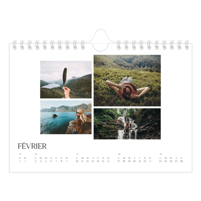 Calendrier photo A5 — Surf & couchers de soleil [Février]