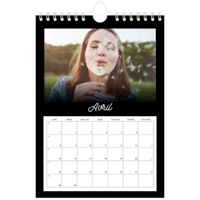 Calendrier photo A5 — Diapositive [Avril]
