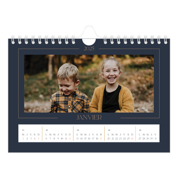 Calendrier photo A5 — Bleu de Prusse