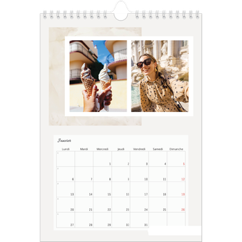 Calendrier photo A4 — Tons neutres