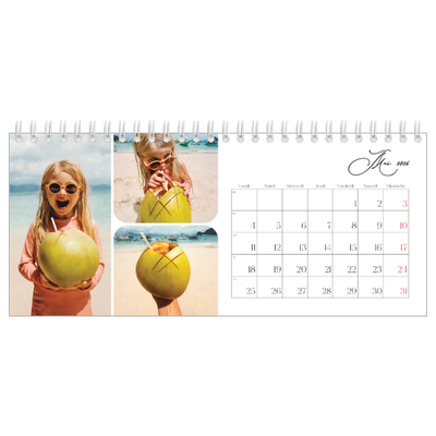 Calendrier de bureau — Instantanés et calligraphie [couverture]