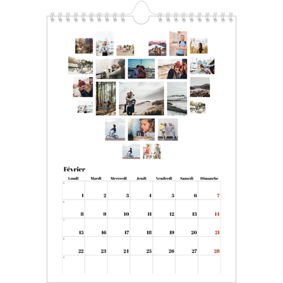 Calendrier photo A4 (20 x 30 cm) — Formes et collage [Février]