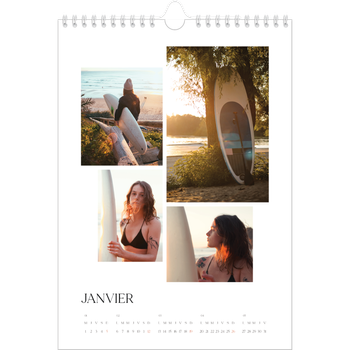 Calendrier photo A4 — Surf & couchers de soleil