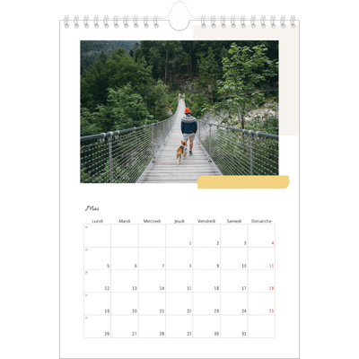 Calendrier photo A4 (20 x 30 cm) — Tons neutres [couverture]